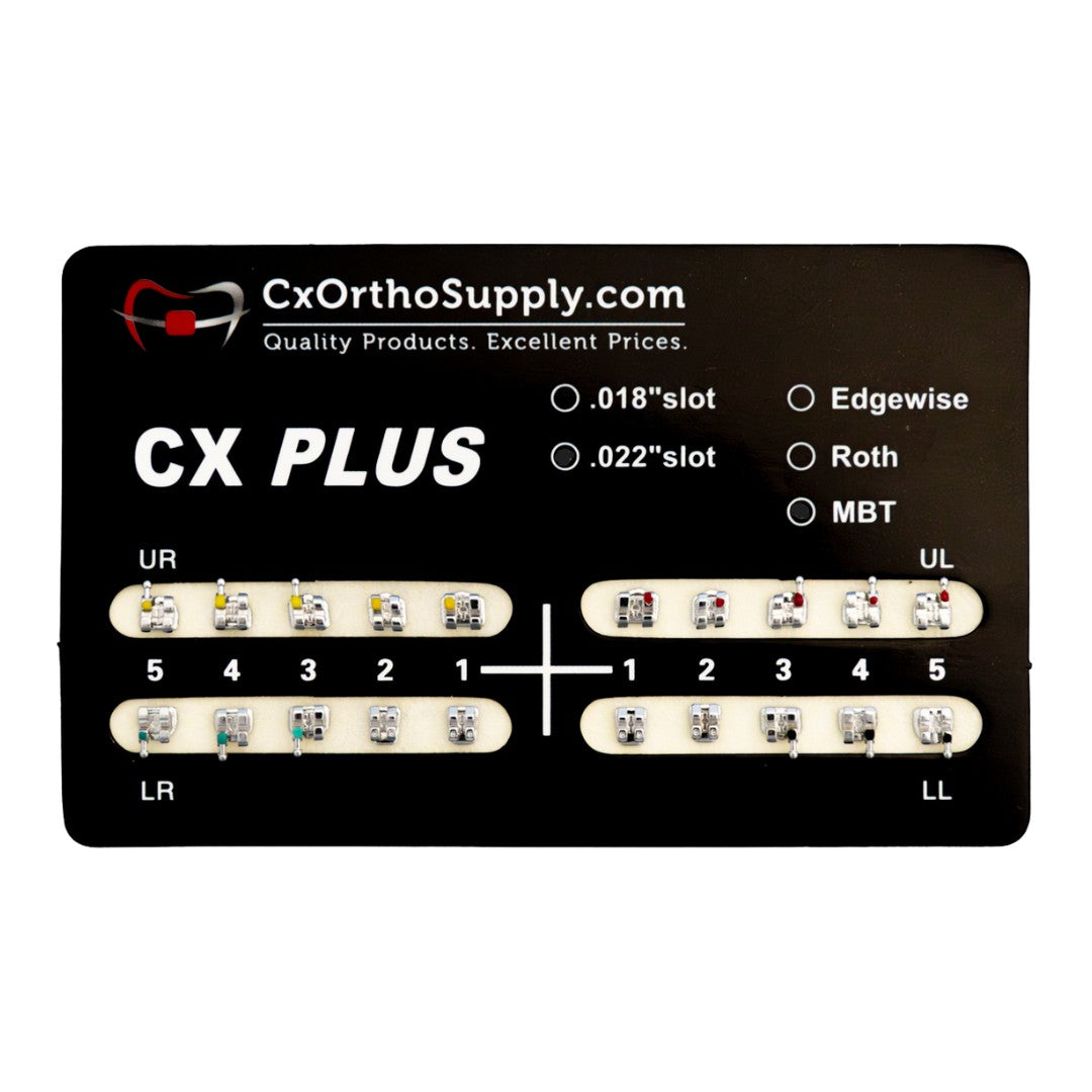 Cx Plus MBT .022 Mesh SS Brackets Hooks 3,4,5's (Full Set U/L 5-5!)